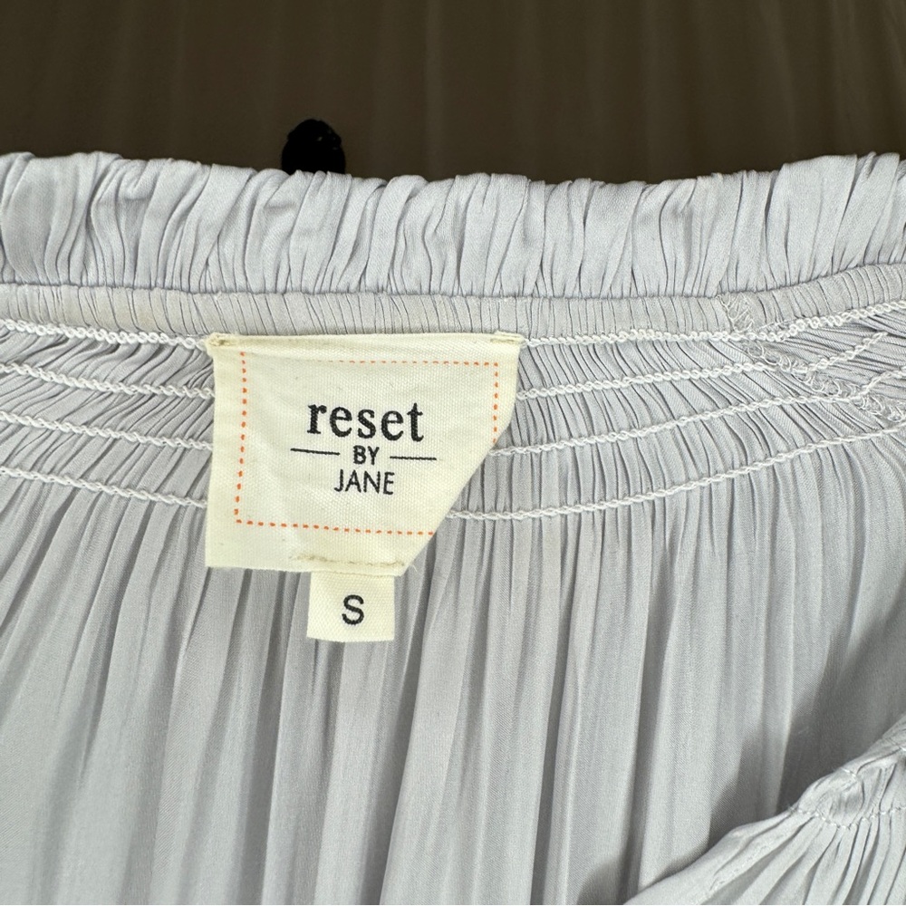 RESET BY JANE Jamie Silky Mini Dress in Silver - Picture 7 of 7